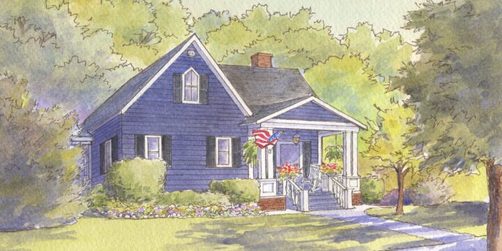 Watercolor Home Paintings in Traverse City, Michigan