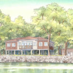 Modern house painting: Mississippi River, Wisconsin