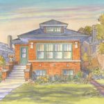 Brick bungalow in Chicago IL that received Leisa Collins Historic Preservation Award