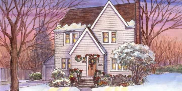 Winter Home Watercolors