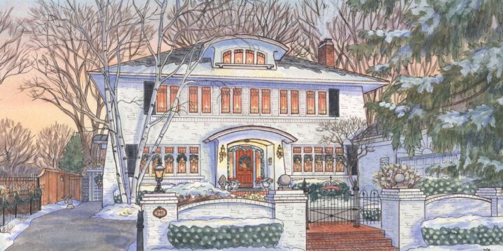 East Grand Rapids House Portrait Collection now Grown to Forty Original Paintings!