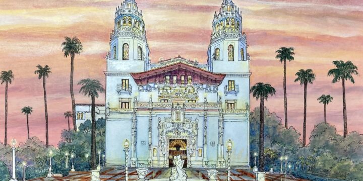 Painting of Hearst Castle!  The Latest in my Iconic American Architecture Series