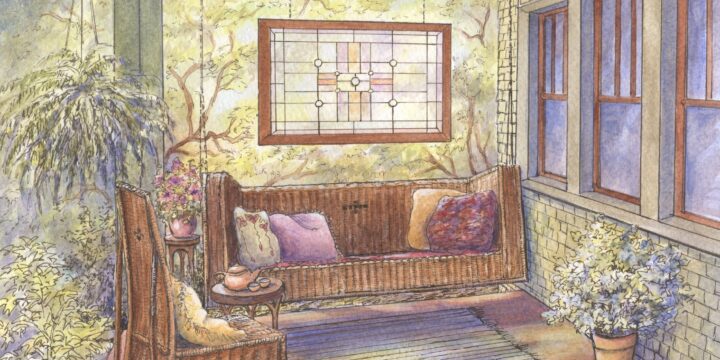 The love of front porches and watercolor porch paintings