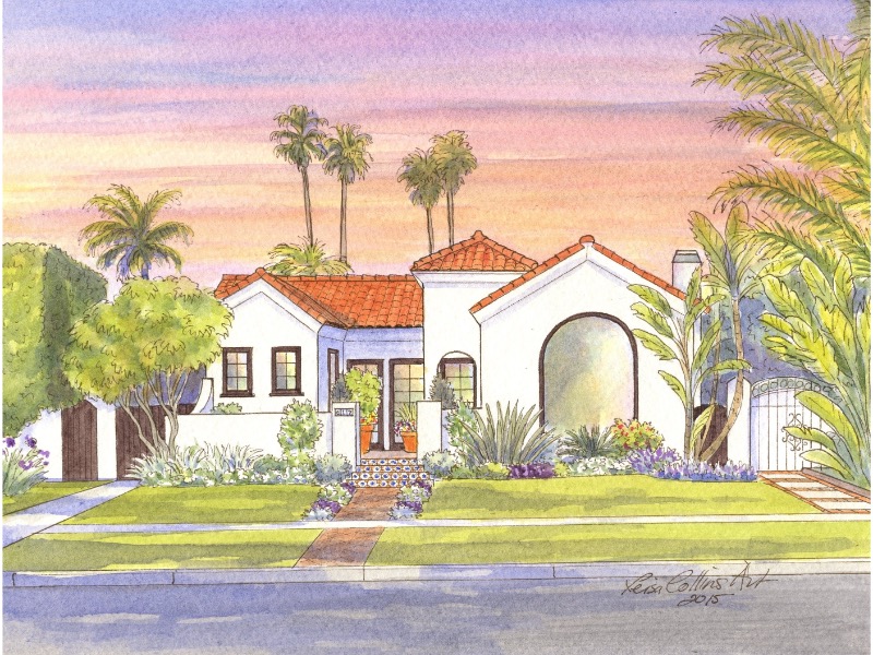 A Spanish Colonial Revival home in the Fairfax neighborhood of Los Angeles 