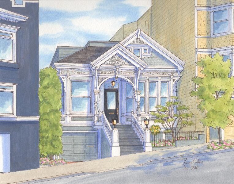     A home portrait of a Victorian cottage in San Francisco