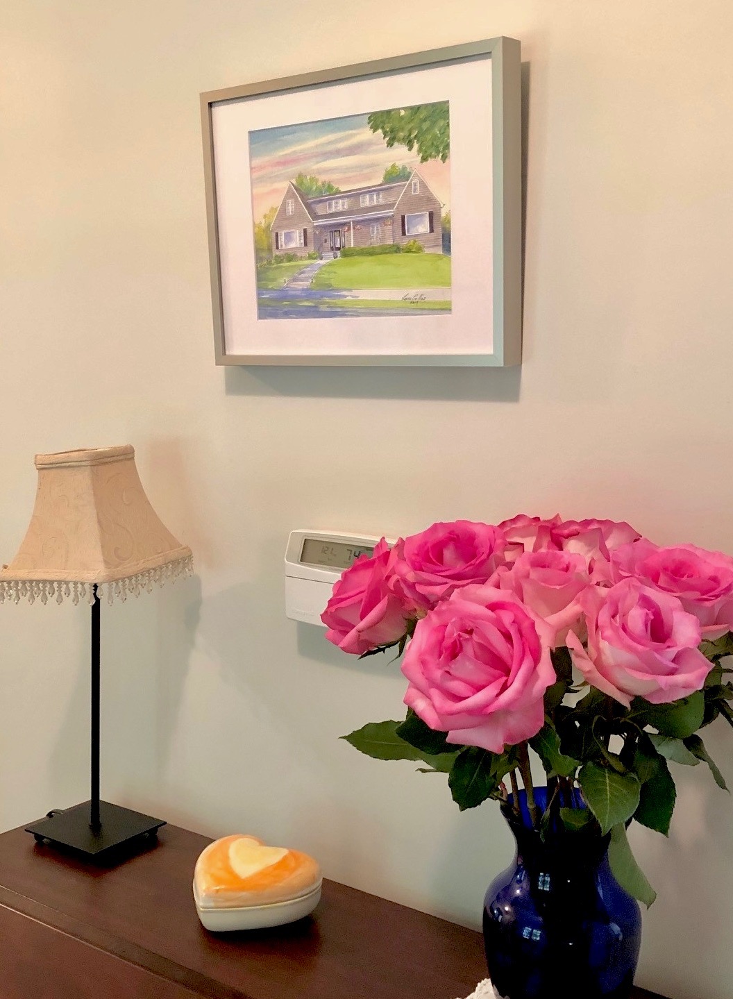 House painting of this lovely cottage in Portland OR. Love the way my client adds the beautiful roses. 