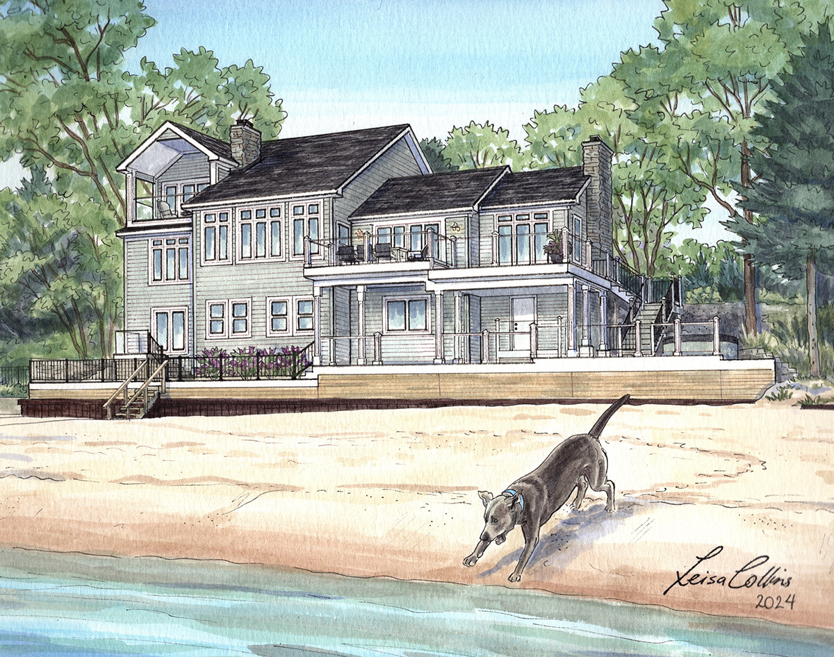 Waterfront home in Long Beach, Indiana