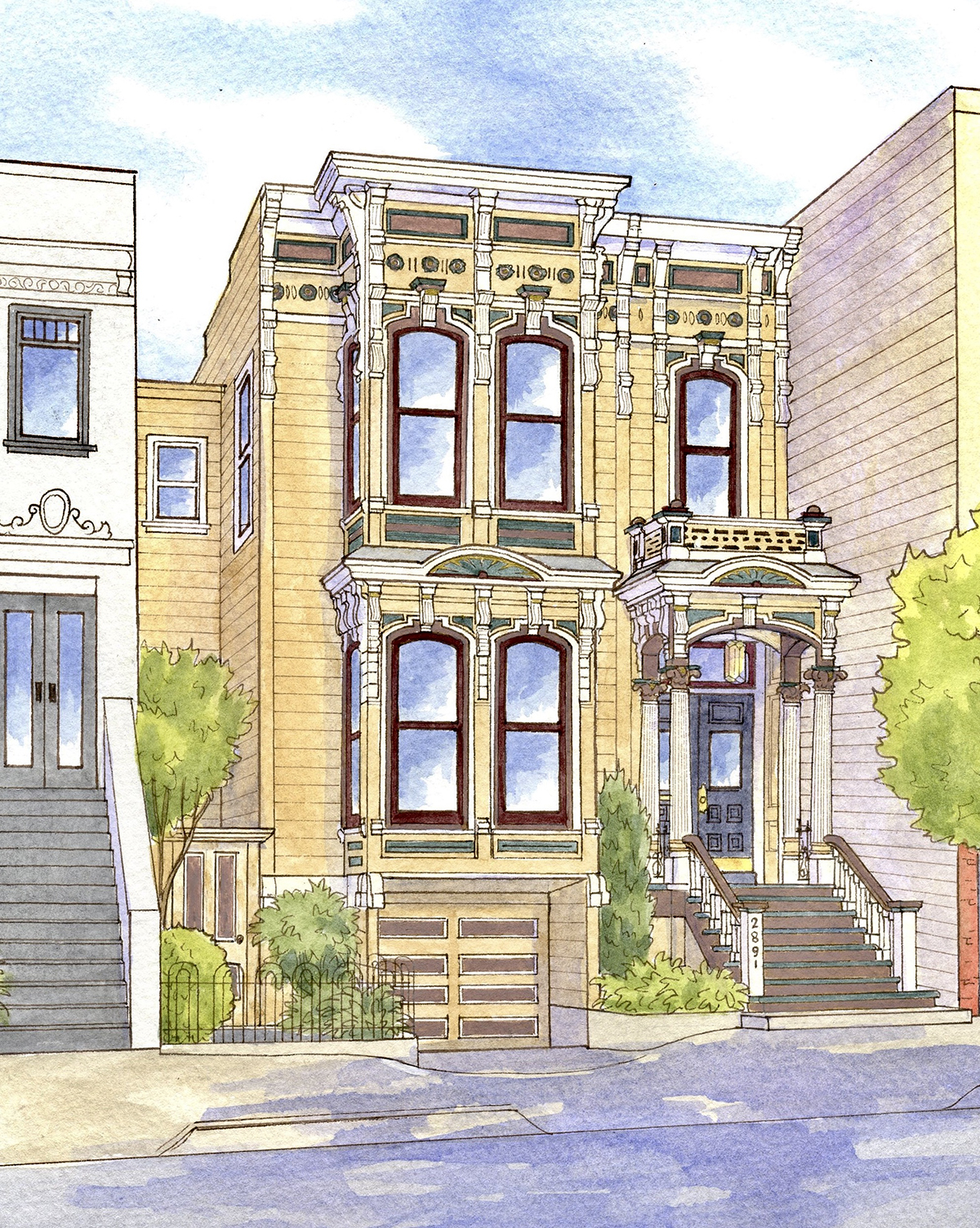 Italianate style home in San Francisco, California