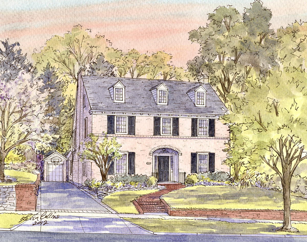 Colonial Revival style house in Chevy Chase, Maryland
