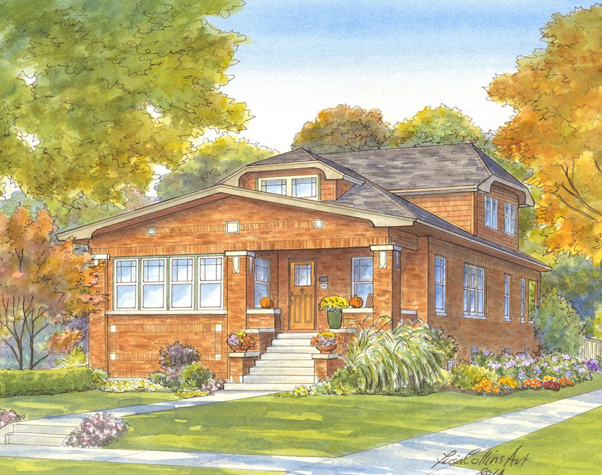 Craftsman home in River Forest, Illinois