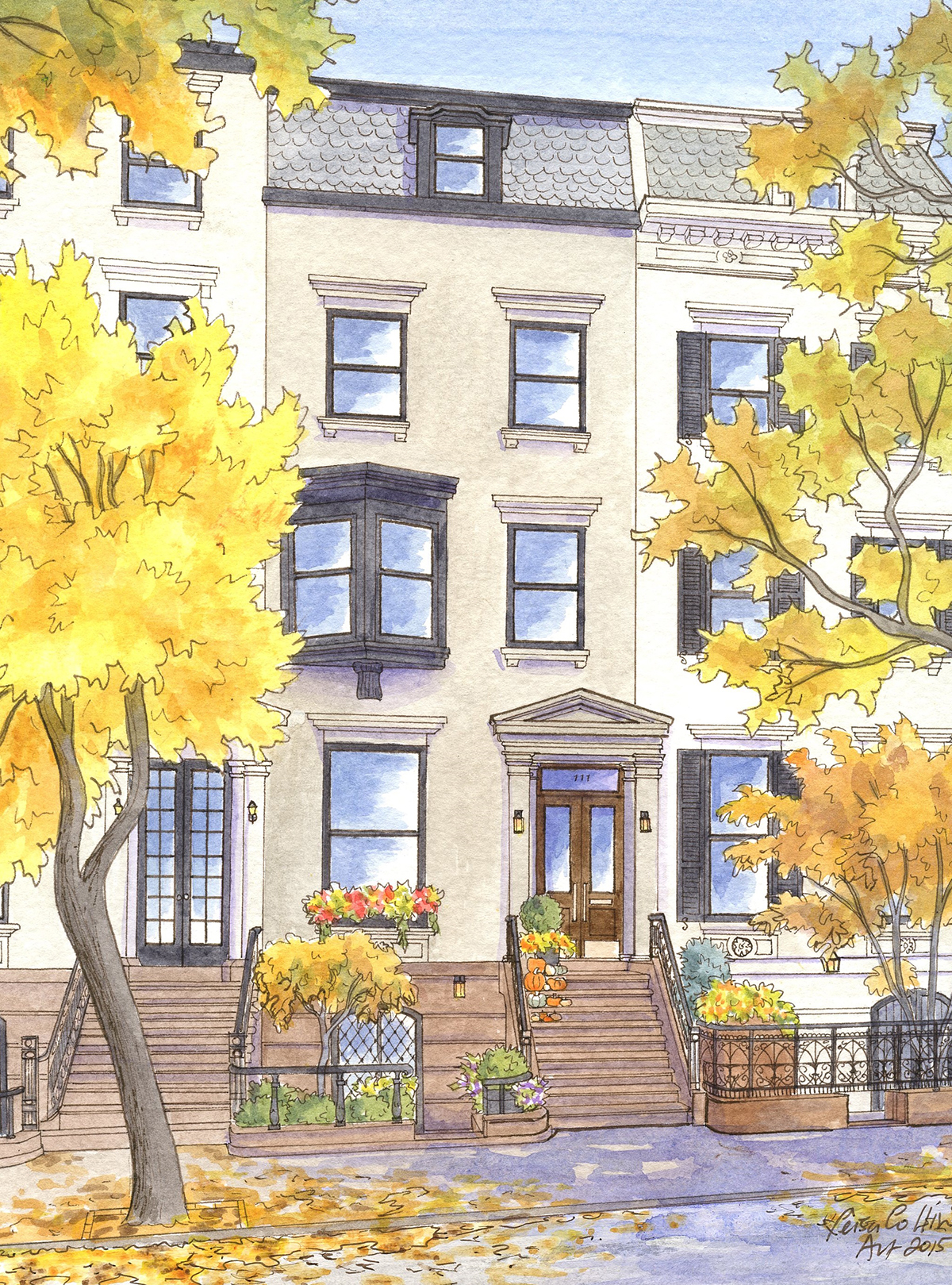 House Portrait: Row Home in Brooklyn Heights, NY