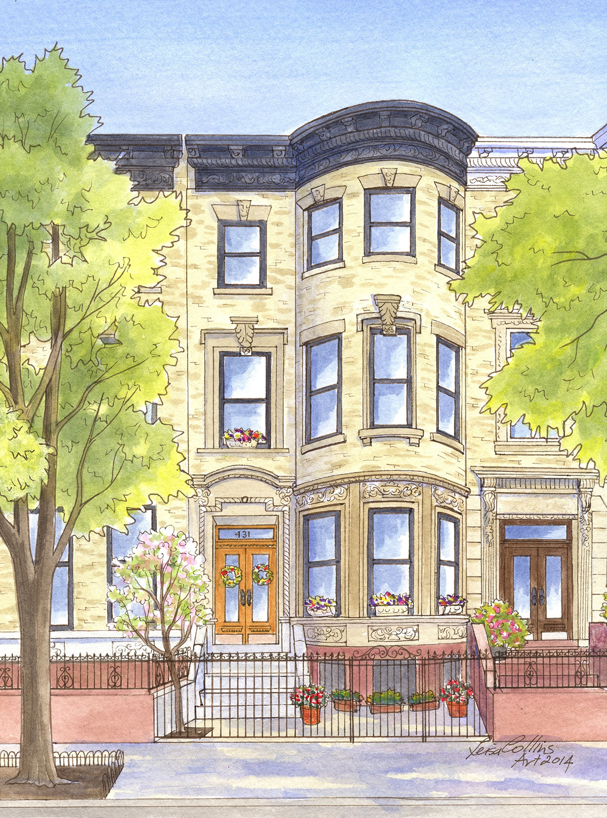 House Portrait: Row Home in Brooklyn, NY