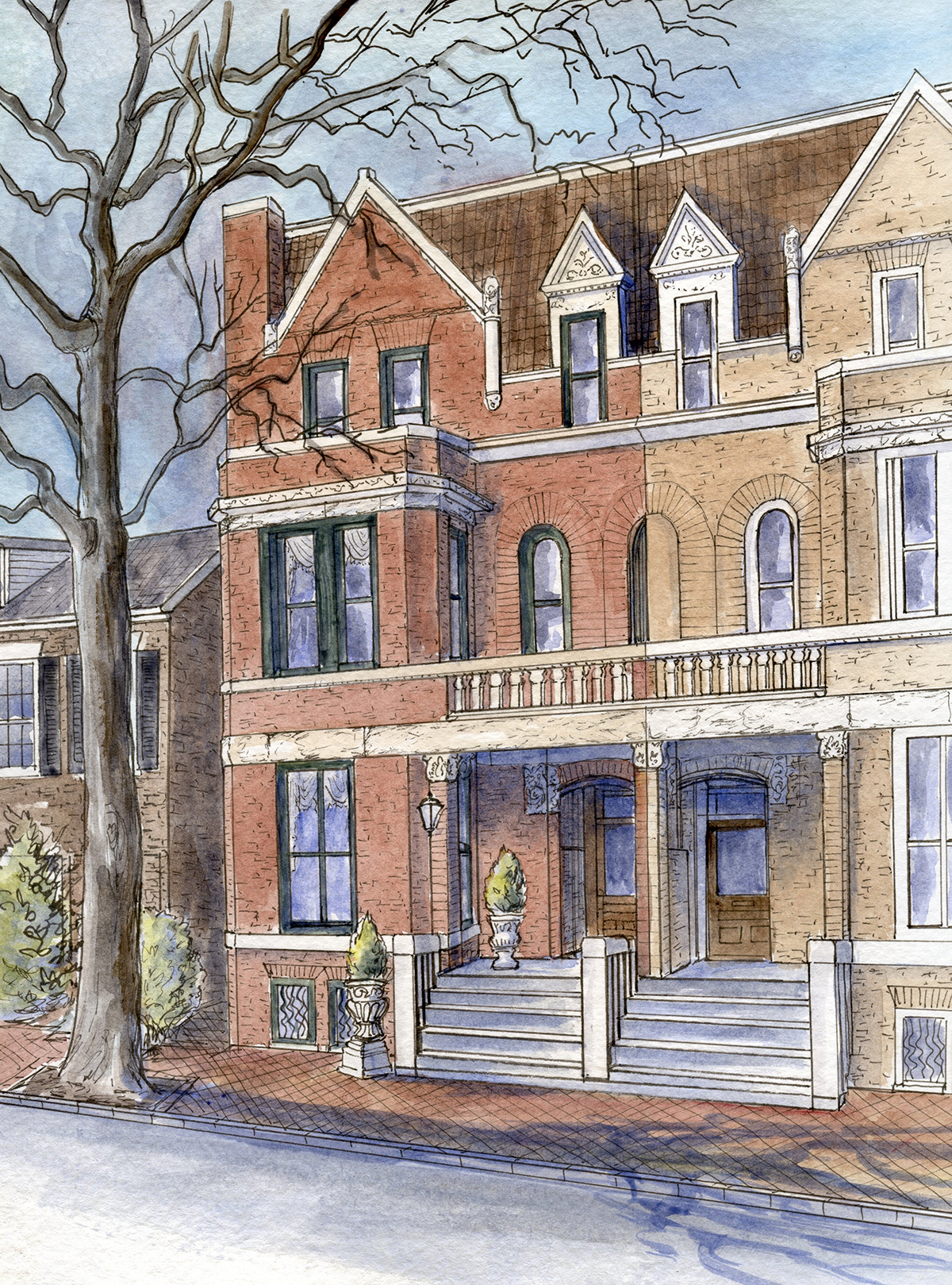 House Portrait: Row Home in Old Town Alexandria, VA