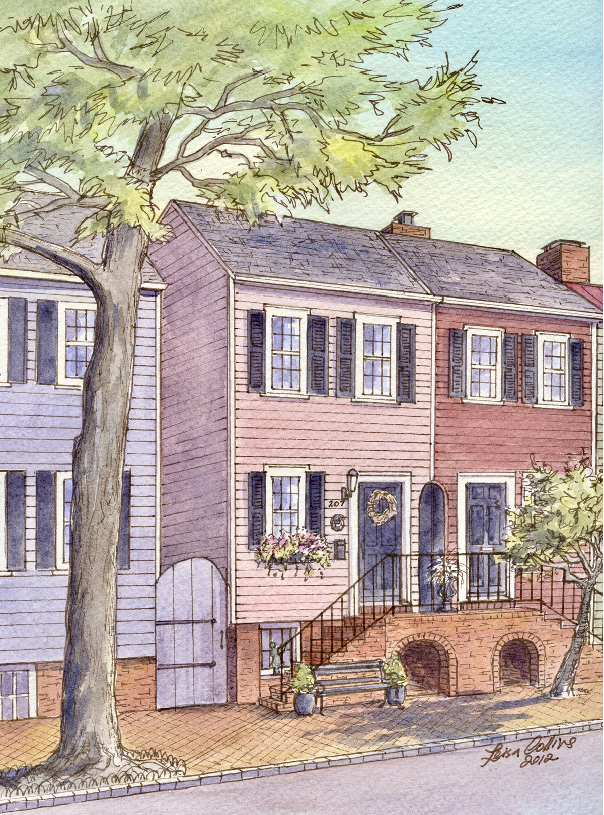 House Portrait: Row Home in Alexandria, VA