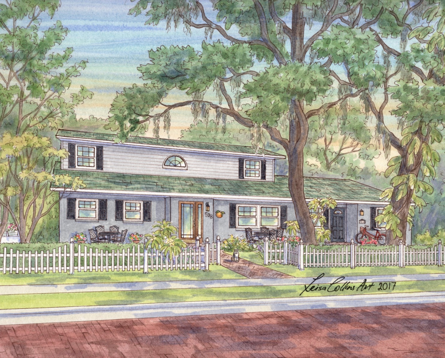 This home can be found on brick-pathed Wilkie Street near downtown Dunedin.
