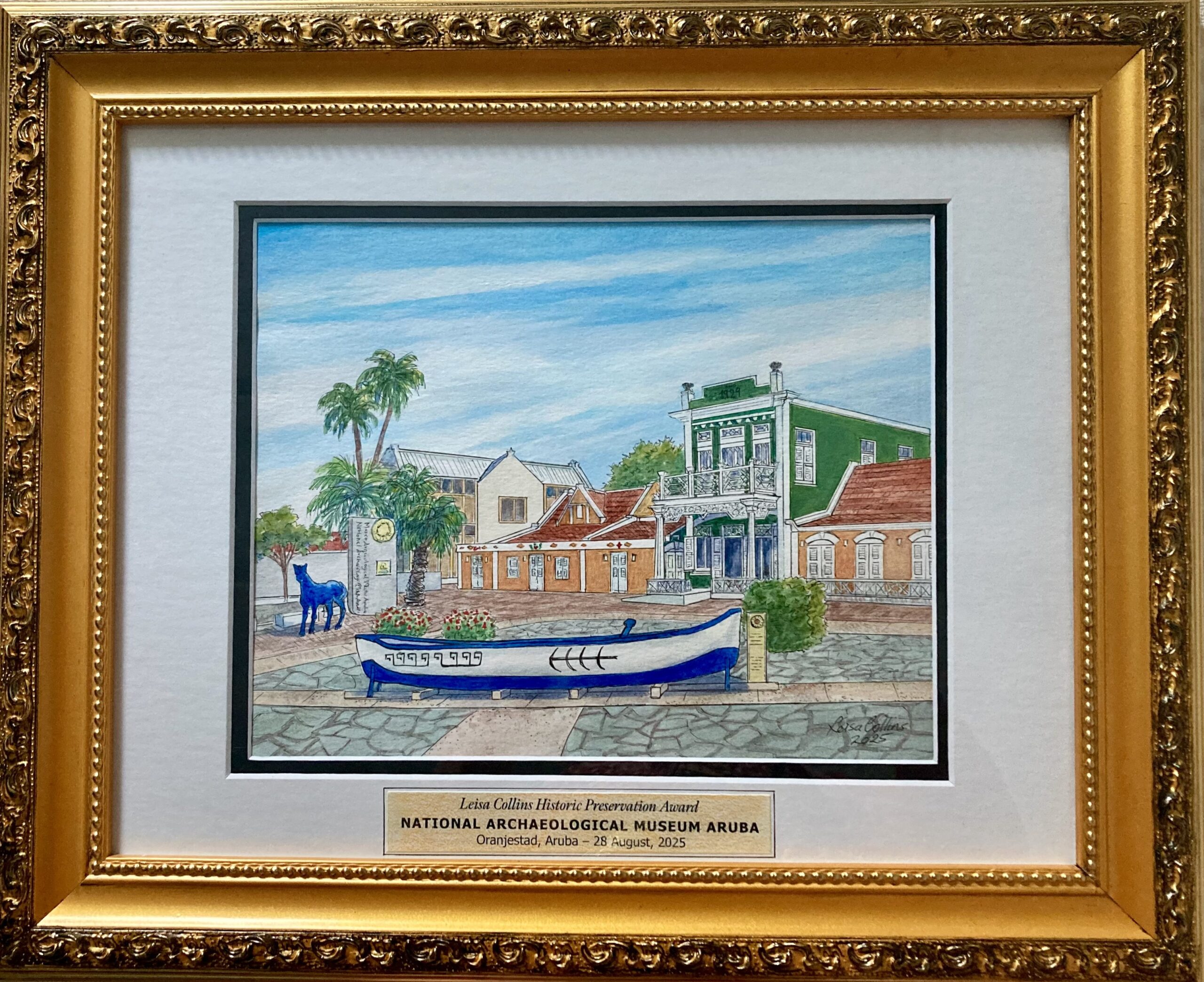 Leisa Collins Historic Preservation Award which was presented to the Director of the National Archaeological Museum of Aruba